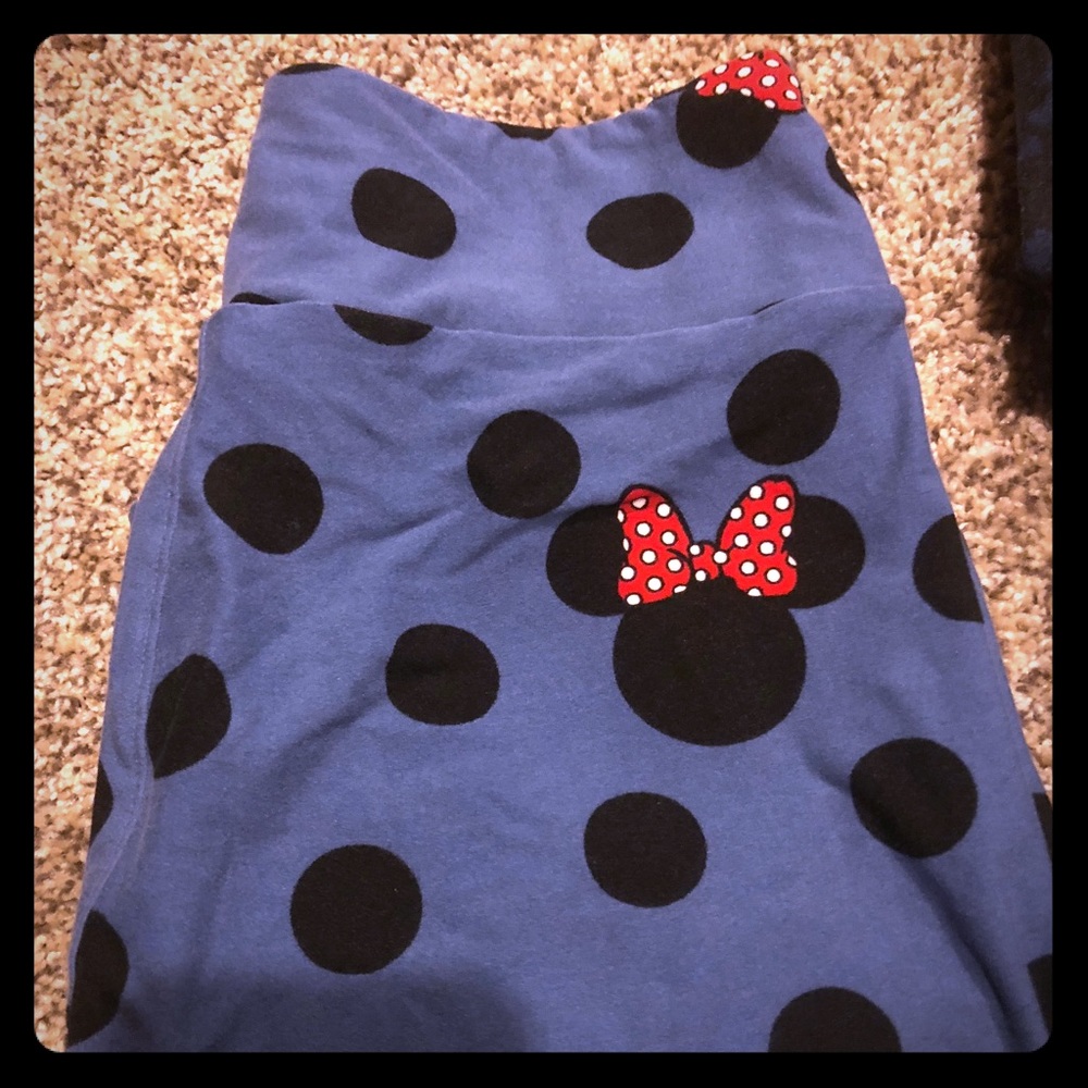 LulaRoe OS Minnie Blue leggings